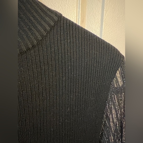 Worn once. Very flattering black stretchy dress with Sheer chest area. - Picture 9 of 9